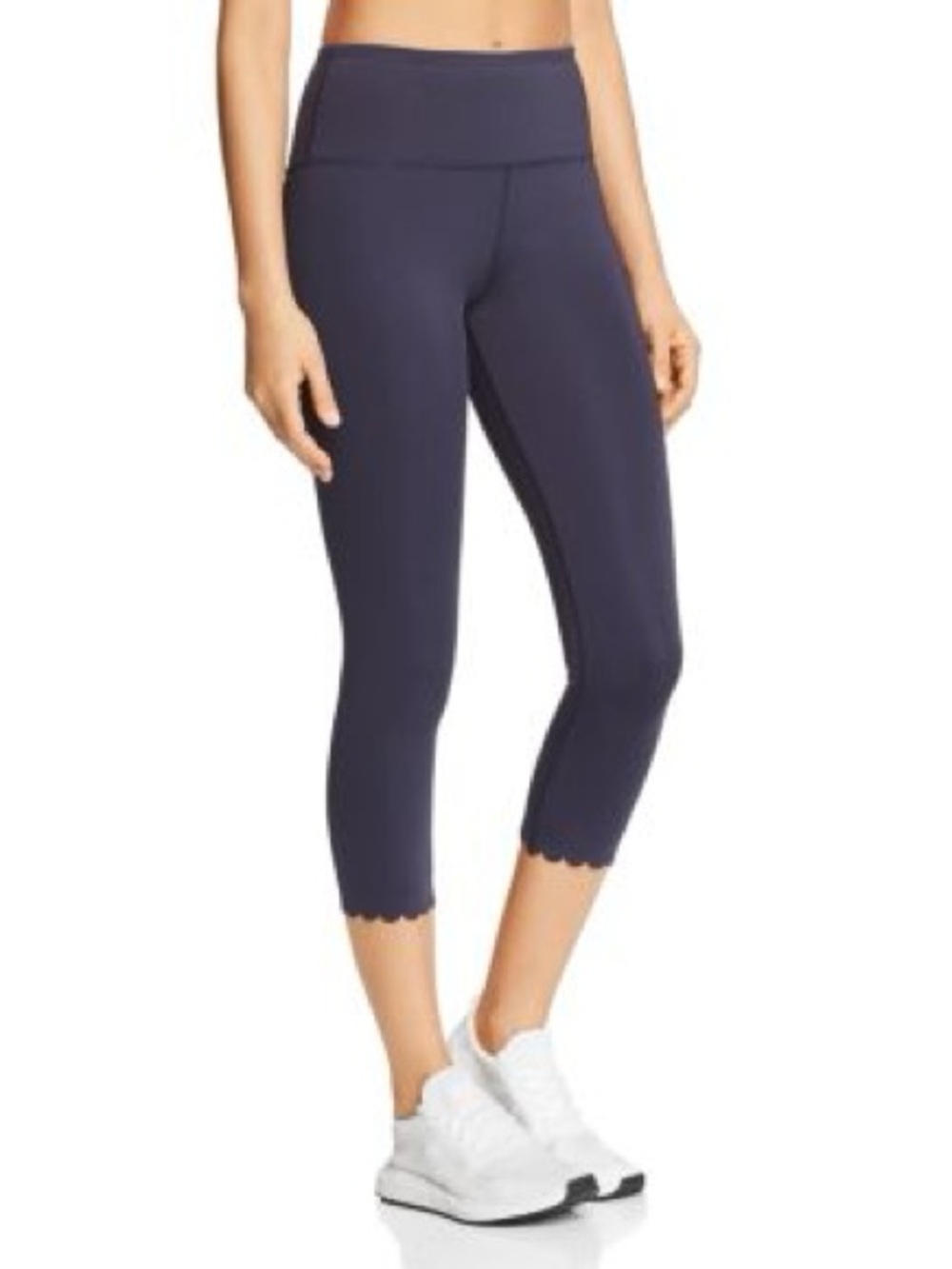Kate Spade New York Navy Scalloped Hem Crop Leggings Small Athletic High Rise
